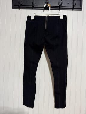 J.Crew Black Pixie Pant Back Zip Ponte Slim Trousers 8R